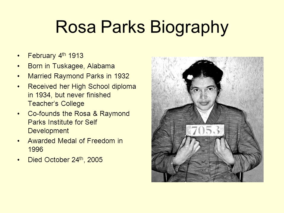 biography facts about rosa parks